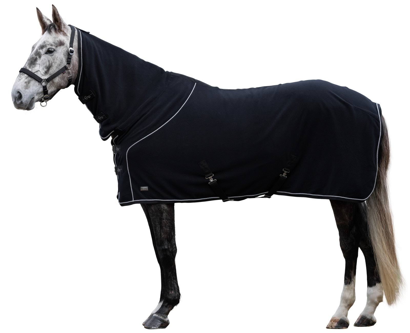 Derka polarowa z kapturem Covalliero Therm, czarny, roz. 145 cm, Covalliero - Cavalo